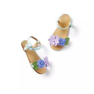 Janie & Jack Flower Sandal in Mint Size 7